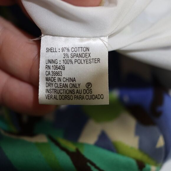 T Tahari Blue & Green Floral V-Neck Sheath Dress | Sleeveless Professional 12 - Picture 11 of 11